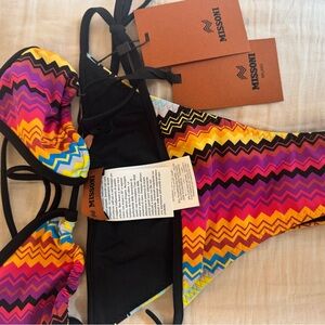 NWT missoni zig zag swimsuit - size 36 - nylon blend